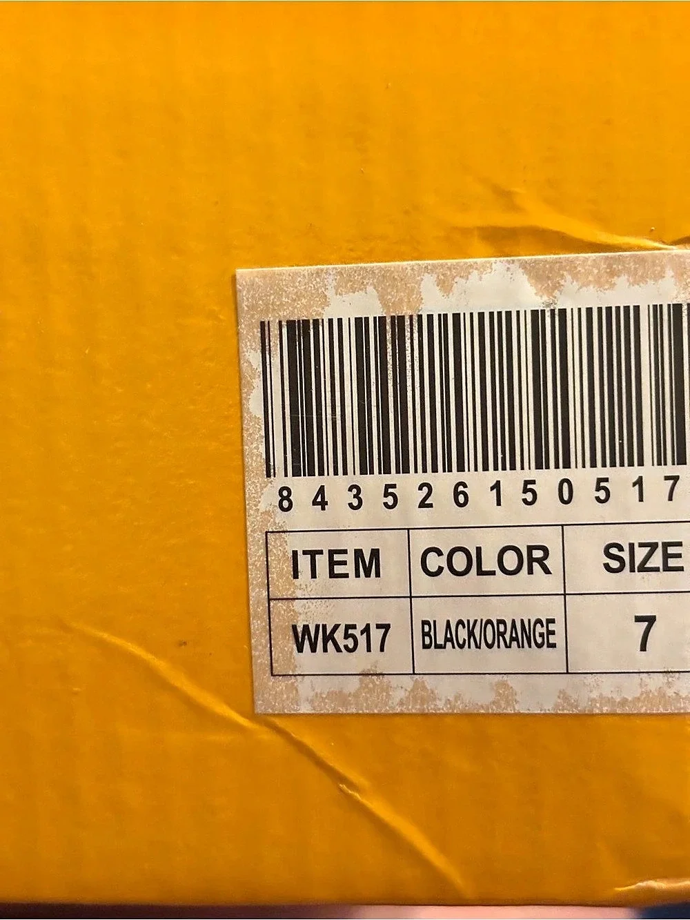 Kingstone WK517 Steel Toe Work Boots Black & Orange US 7 NWT